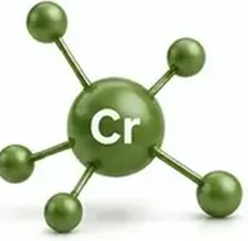 A chromium molecule diagram representing chromium picolinate